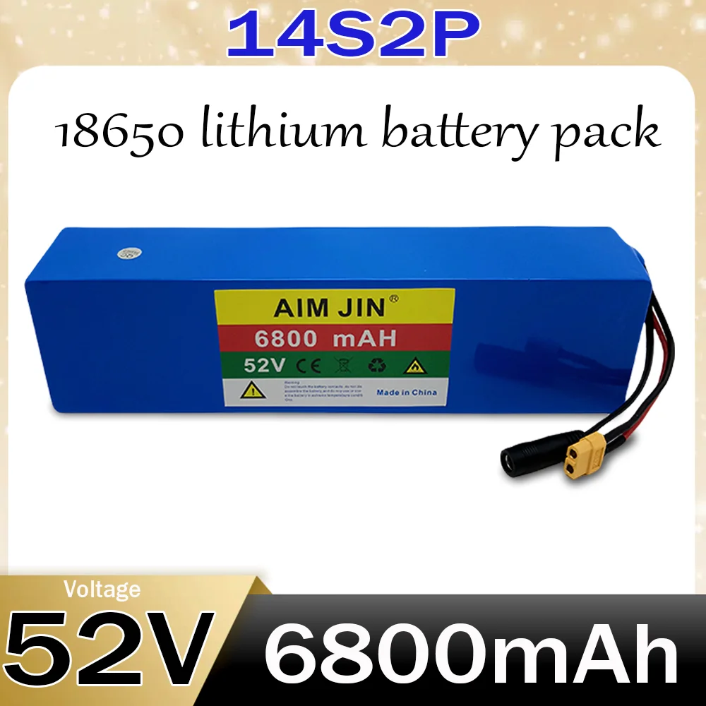 

52V 14S2P 6.8ah 18650 lithium-ion battery pack for Bicycle Scooter Motorcycle Built in BMS