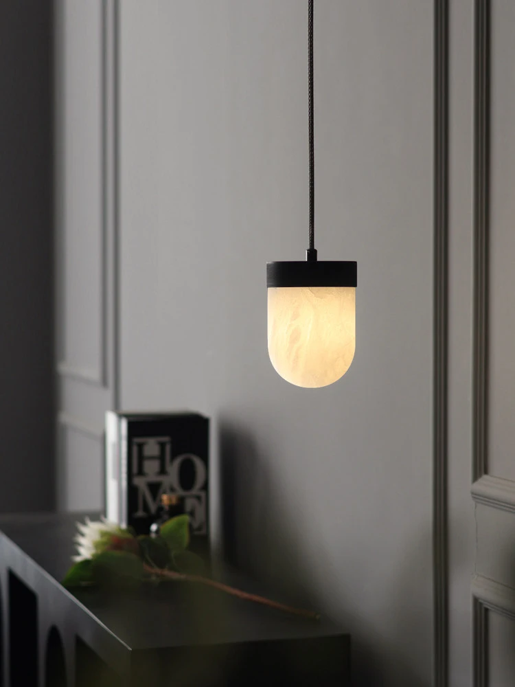 Simple bedside pendant light natural marble light luxury modern dining room bar pendant light entryway high-end feel