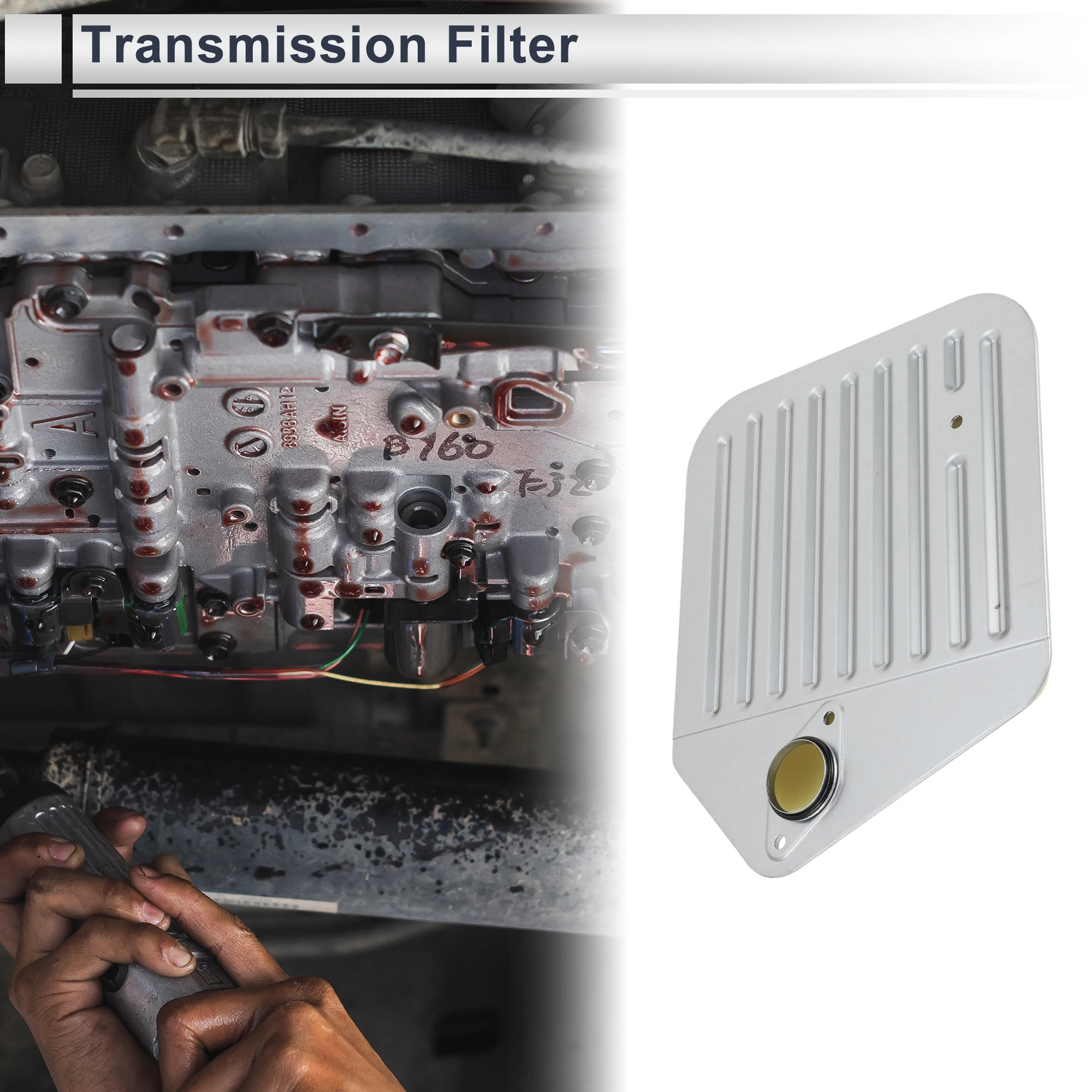 Filtro de transmissão de motor UXCELL para BMW 325i 1992-1995 Filtro de óleo de transmissão automática durável No. 24341219631