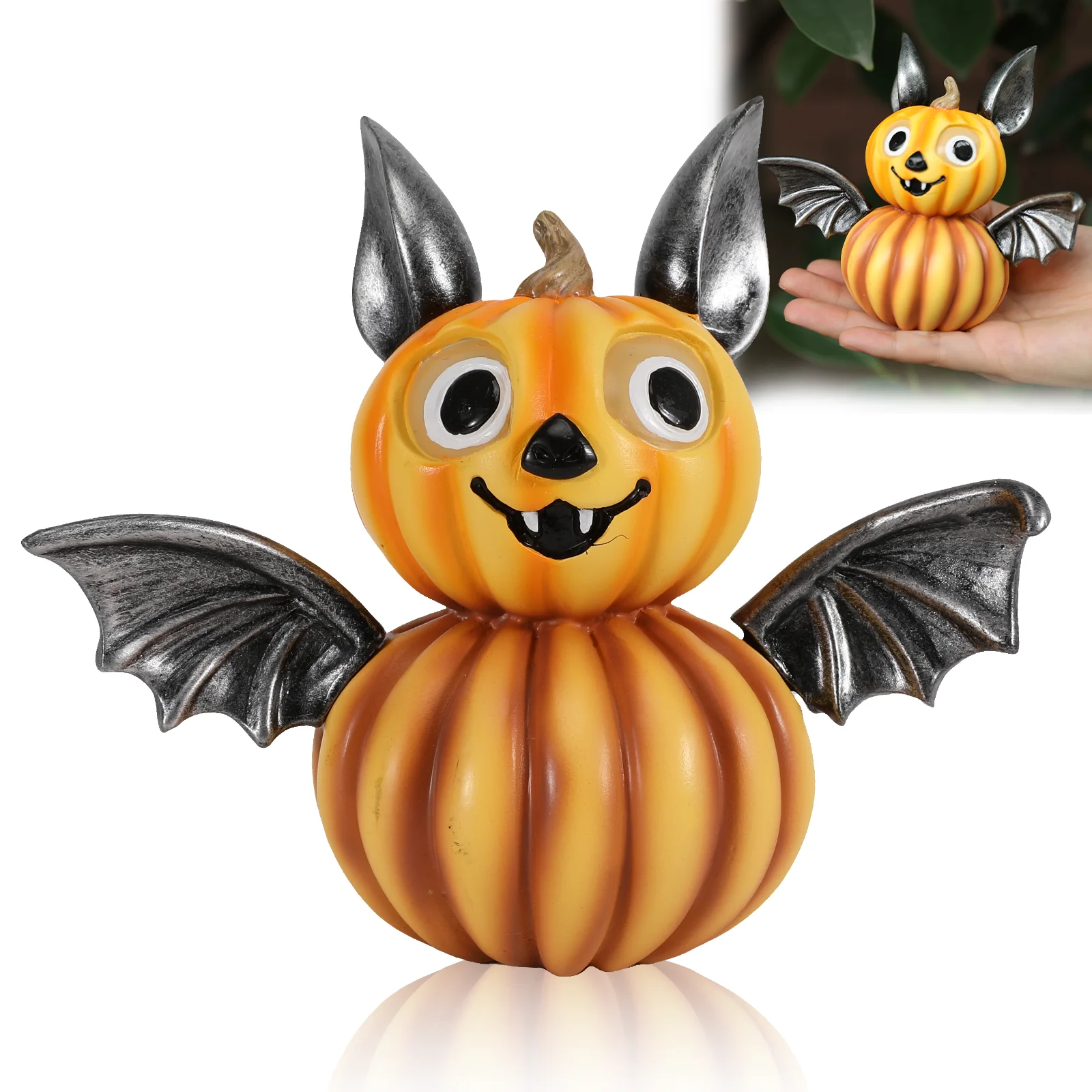 

Хэллоуин летучая мышь тыква смола орнамент в форме украшения дома смола милая летучая мышь украшение