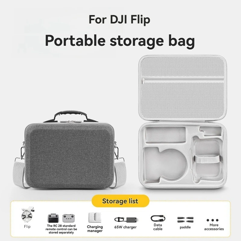Best-Drone Carrying Case For DJI Flip Dustproof Storage Organizer With Shoulder Straps Protective Bag For Drone Accessories