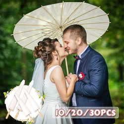 Wedding Party Favor Paper Parasol Bamboo Umbrella 6/10 White Chinese Paper Umbrella Bridal Shower Centerpiece Photo Prop 60/80cm