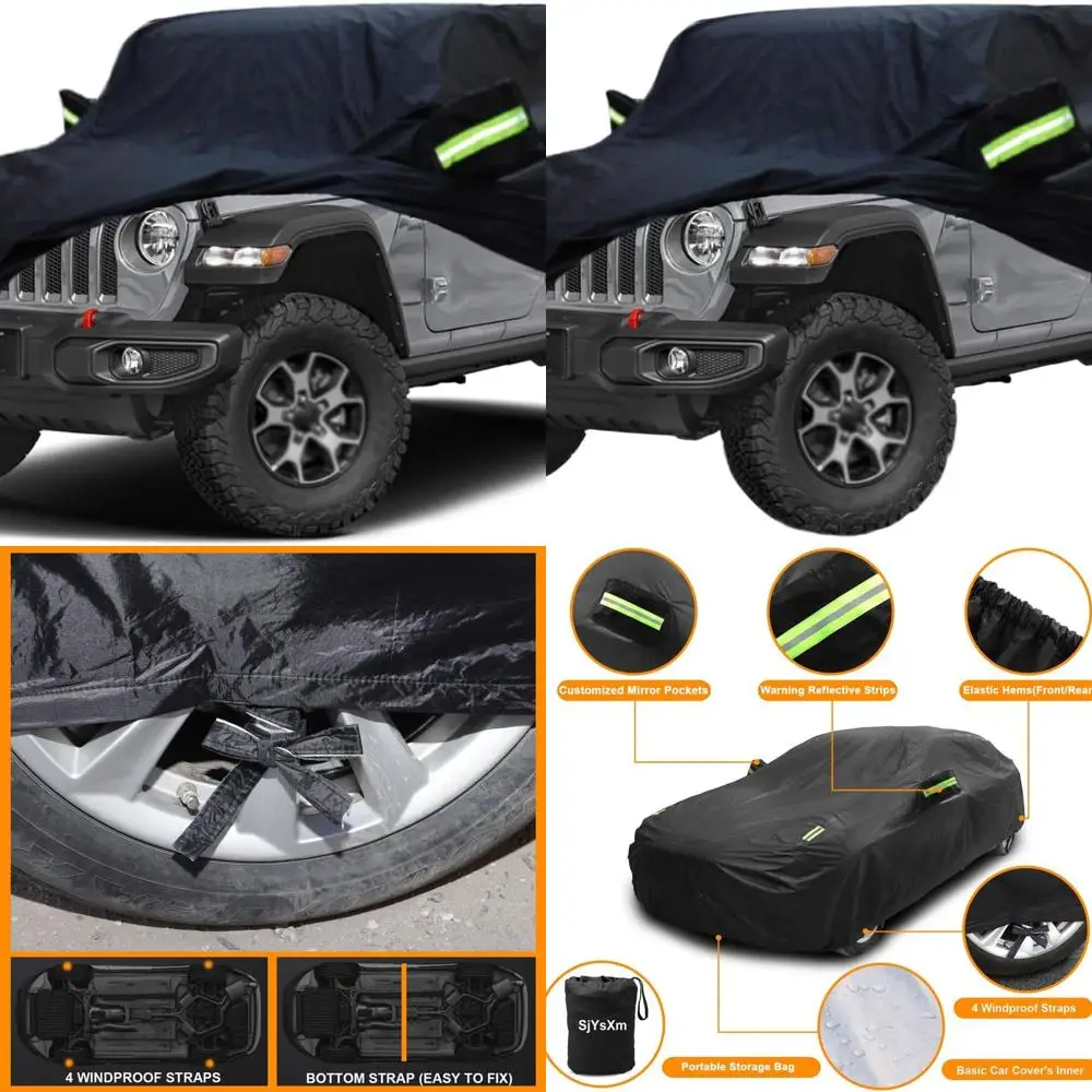 Wrangler 4 puertas 2007-2026 JL/JK Cubierta impermeable para automóvil resistente a los rayos UV, protección resistente para todo tipo de clima