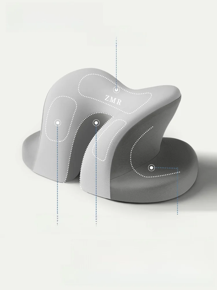 Office Napping Pillow Student Desk Pillow Memory Foam Neck Support Irregular Shape  Color Trend Simple Design Non-Foldable