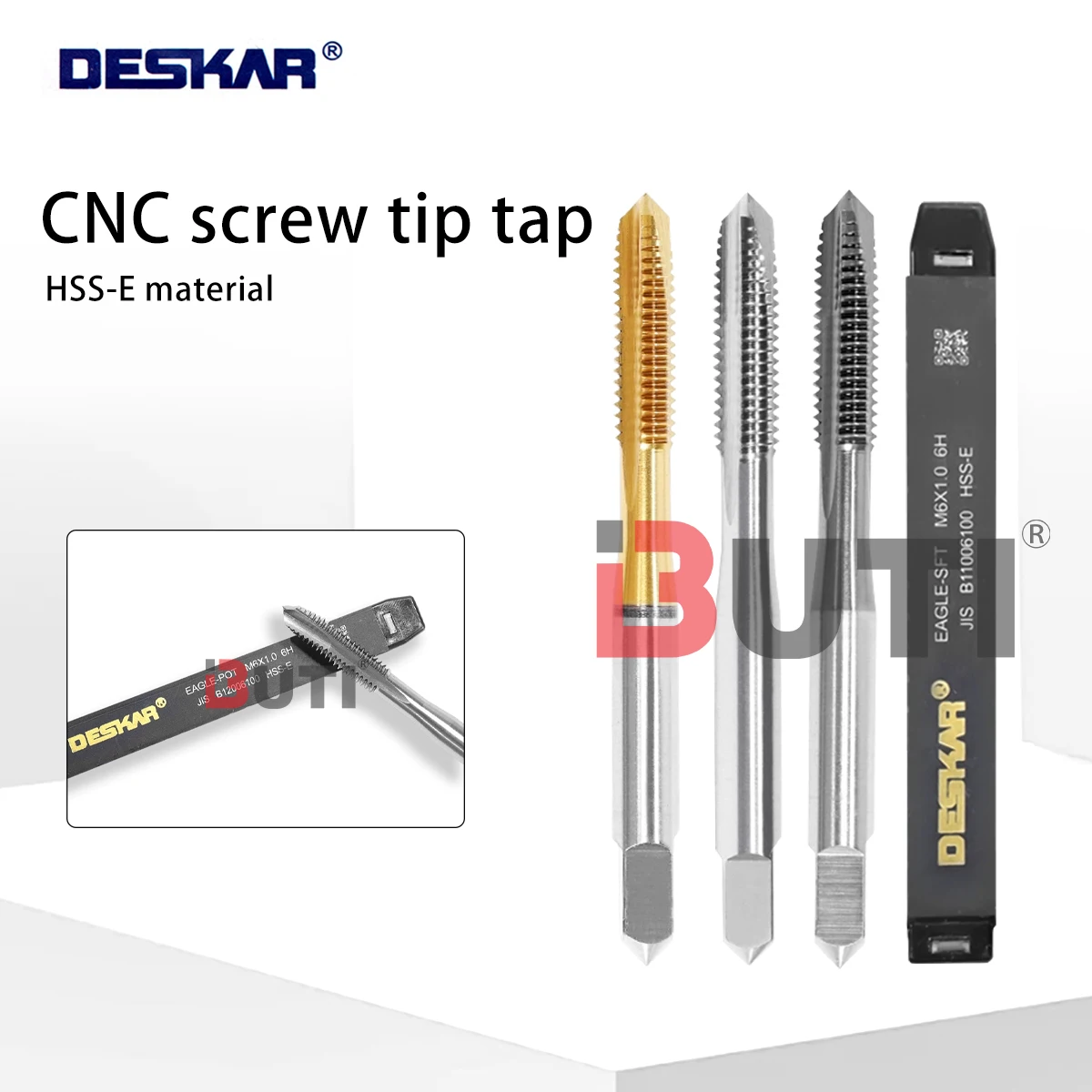 

DESKAR Спиральный точечный метчик M3/M4/M5/M6/M8/M10/M12 Токарный станок с ЧПУ Специальный сверло с прямой канавкой Метчик Антисейсмические и антивибрационные инструменты