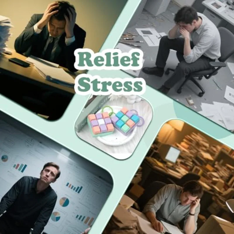 พวงกุญแจคลิกเกอร์คีย์บอร์ดแบบกลไก, ของขวัญคลายเครียดสีมาการอง สำหรับบรรเทาความเครียดและใช้เวลาว่าง