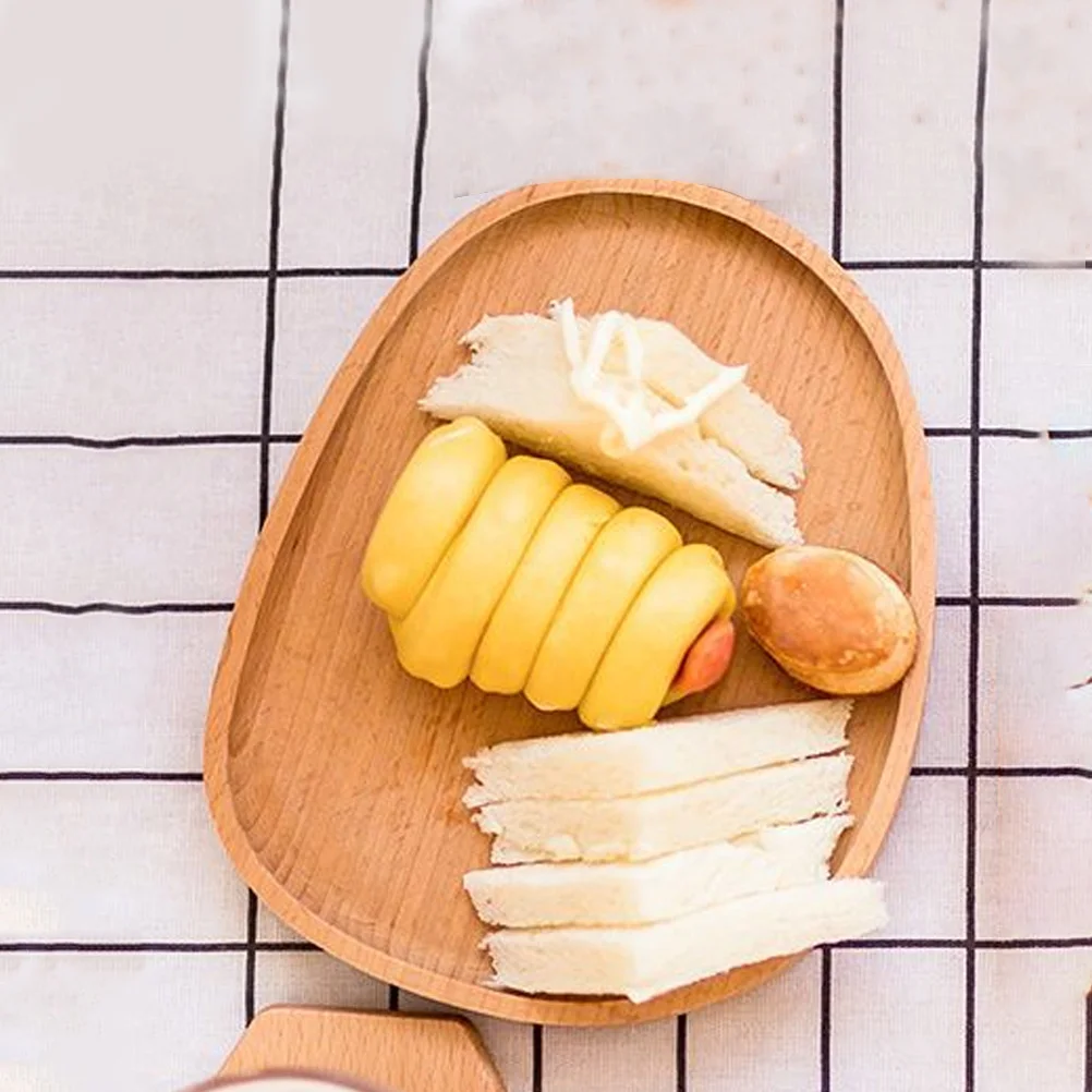 

Wooden Rustic Natural Desktop Wood Tray For Tea Coffee Fruit Dessert Serving Decorative Tray Home Kitchen Coffee Shop