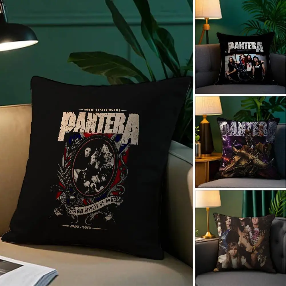 

Наволочка P-Panteras Rock Band из плюшевой ткани, мягкая наволочка, двухсторонняя наволочка с принтом, чехол для диванной подушки