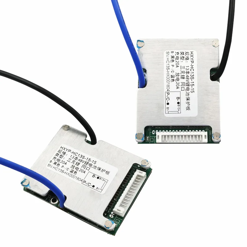 48V BMS 13S 20A 18650 BMS untuk Paket Baterai Lithium Terner Sepeda Listrik BMS 48V