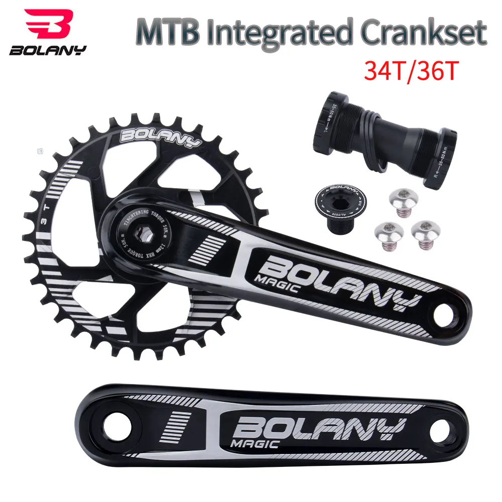 

Bolany MTB Crankset 34/36T GXP Integrated Crankset Single Disc 8/9/10/11/12 Speed 170mm Aluminum Alloy Bicycle Accessories