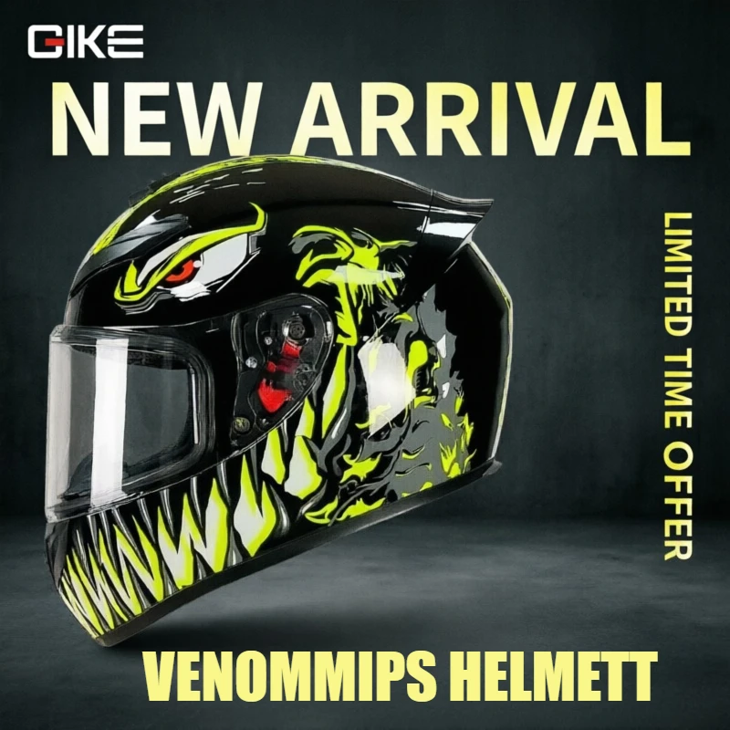 

QIKE Four-season Universal for Adult, Stylish Vehicle Safety with Bluetooth, Full-face Motorcycle Riding Helmet