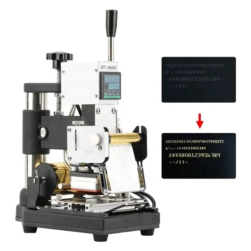 

Gold Silver Foil Credit PVC Card Handheld Manual Number Plate Hot Stamping Machine