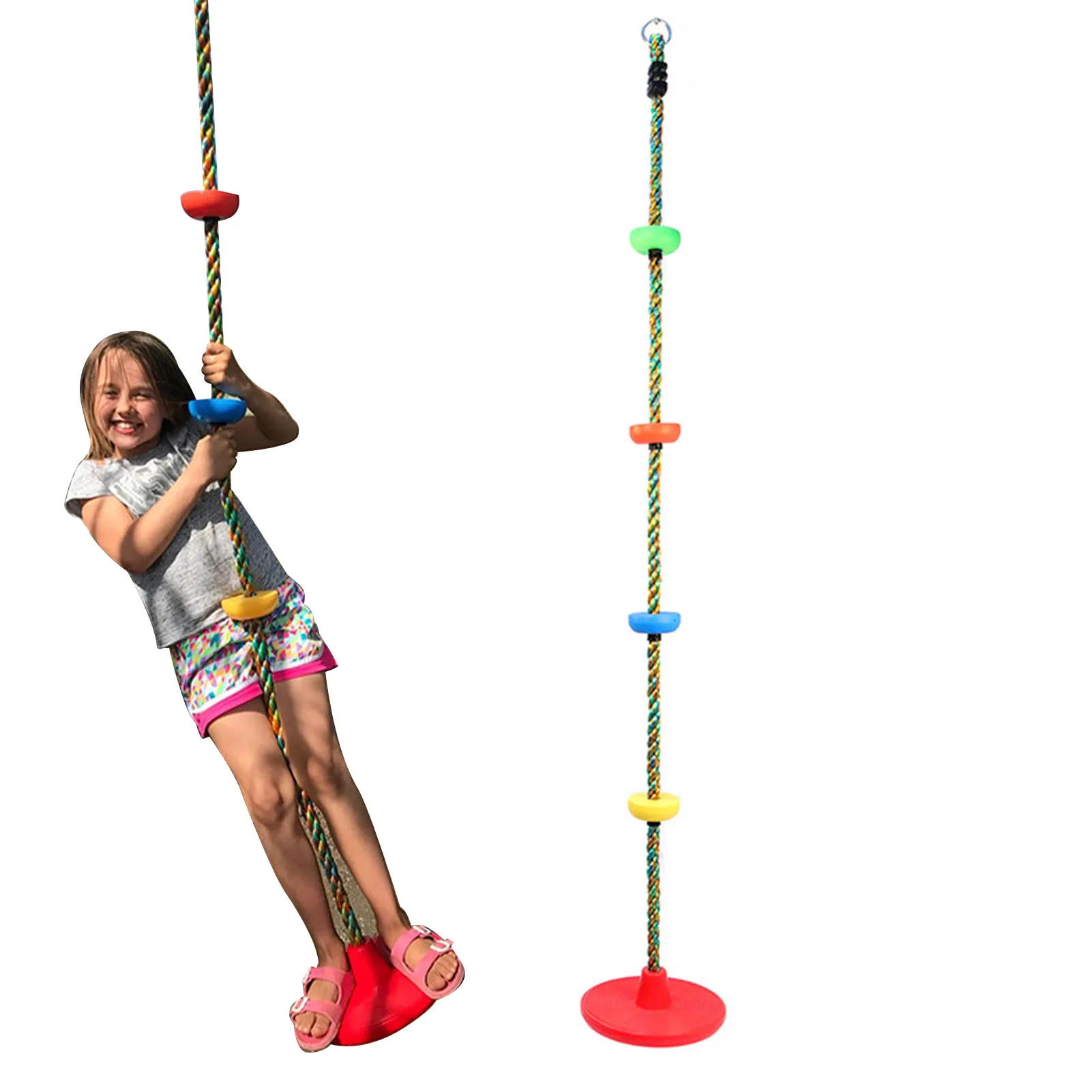 Rope Swing For Climbing Children Tree Swing Single Disk Outdoor Climbing Rope Platforms For Garden Grass Playground Outdoor