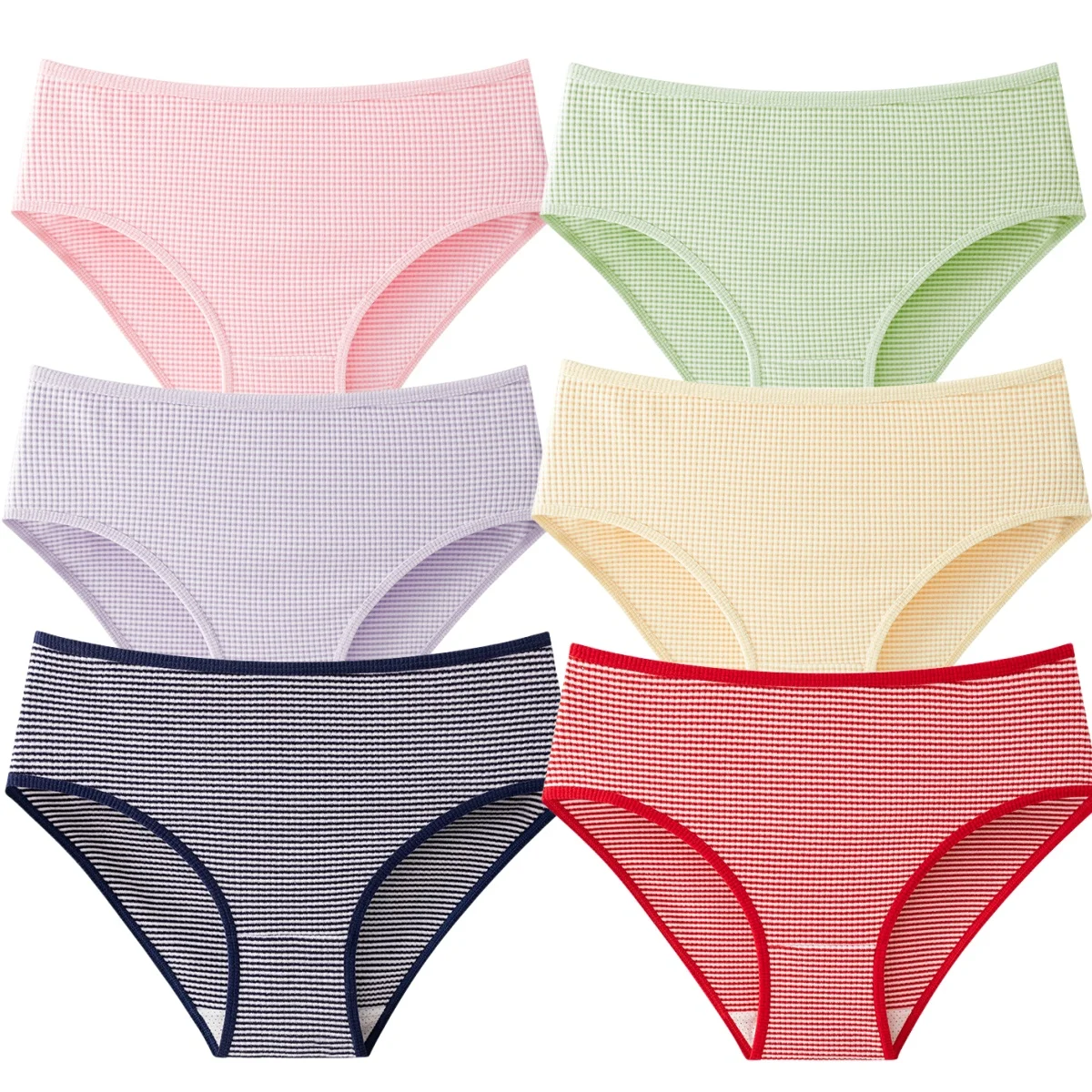 2PCS Women High Rise Panties Seamless Underwear Warm Underpants Breathable Briefs Low Waist Panty Winter Female Sexy Lingerie