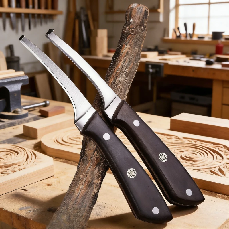 

High Hardness Stainless Steel Hook Knife Sharp Wood Carving Tool For Agarwood DIY Woodworking Craft Hot Sale