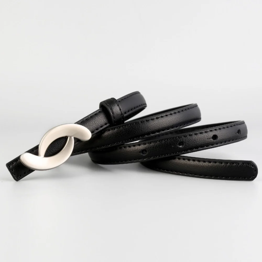 

Korean Style Genuine Leather Belt for Women Versatile Decoration Fashion Thin Belt Autumn Winter Jacket Trousers Accessories