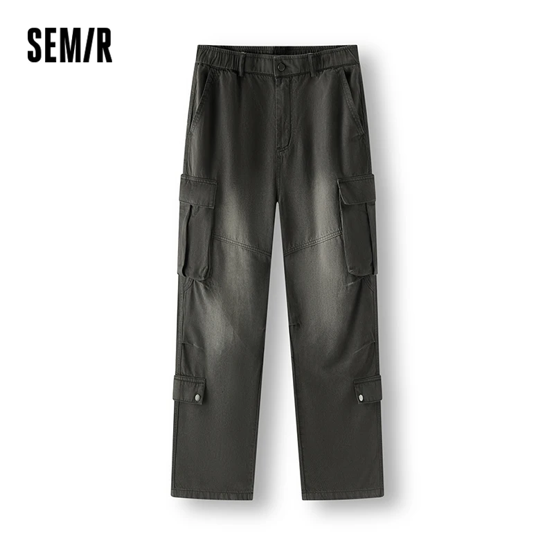 

Semir Jeans Men Loose Straight Vintage Cargo Pants 2025 Summer New Long Trousers