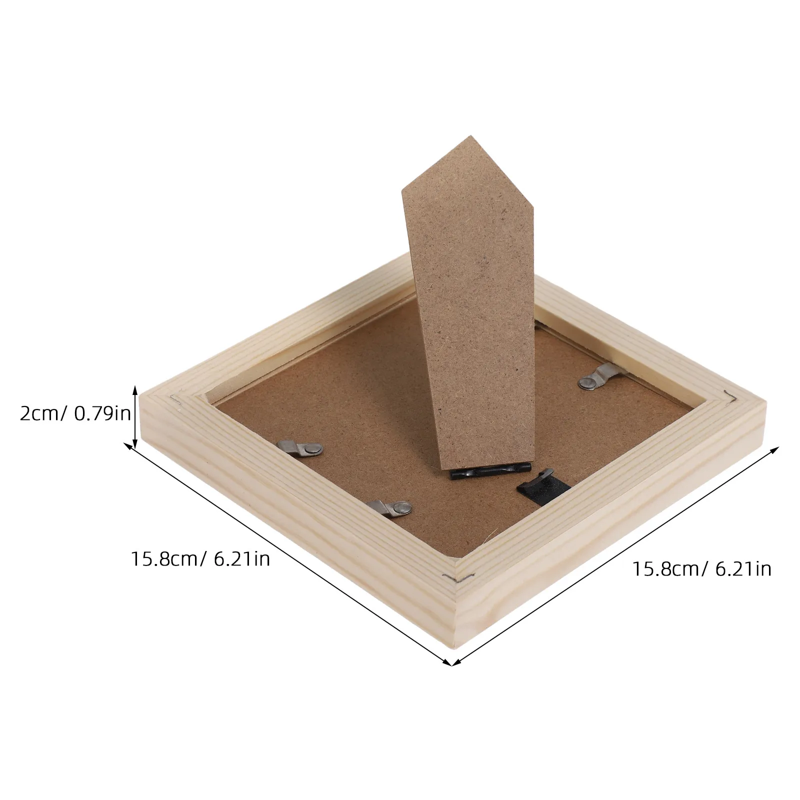Square Wood Picture Frame Set for Wall Display