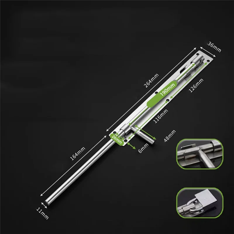 A93Z Deadbolt French Door Lock Latch Barn Locks And Latches Gate Hardware Slide For Wooden Fence Window Security Bars