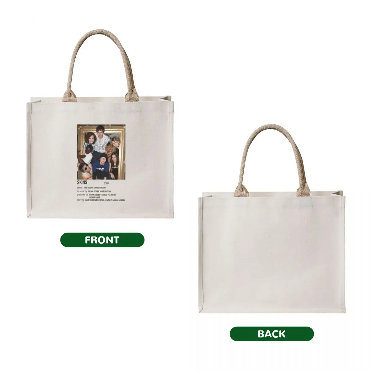 Skins 2007 Alternative Poster Tote Bag shopping cart bags reusable shopping bag Women's handbag the tote bag