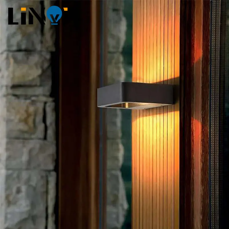 

Aluminum LED Outdoor Lighting IP65 Waterproof Wall Lamp Garden Villa Porch Sconce Lightings Black Color Outdoor Garden Furniture