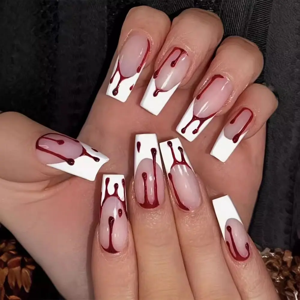 Visual Impact Halloween Fake Nails Festive Atmosphere Various Styles Skeleton Patterned Fake Nails Detachable DIY