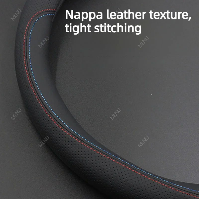 Steering Wheel Protector For Geely Coolray BelGee X50 2024 2023 2022 2020 2019 Accessories Nappa Leather Anti-Slip Breathable