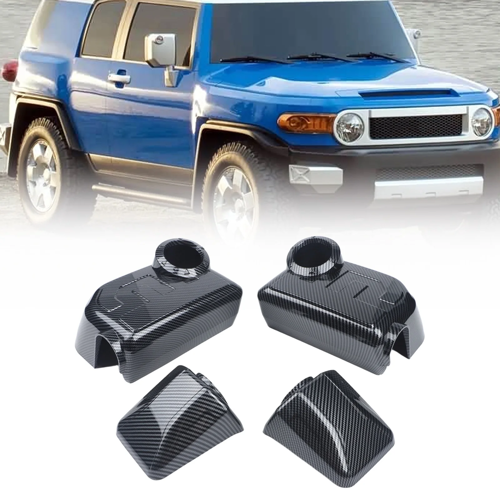 Side Rearview Cover Carbon Fiber Mirror Off Road Car Exterior Upgrade Plastic Construction Direct Replacement Side Rearview Set