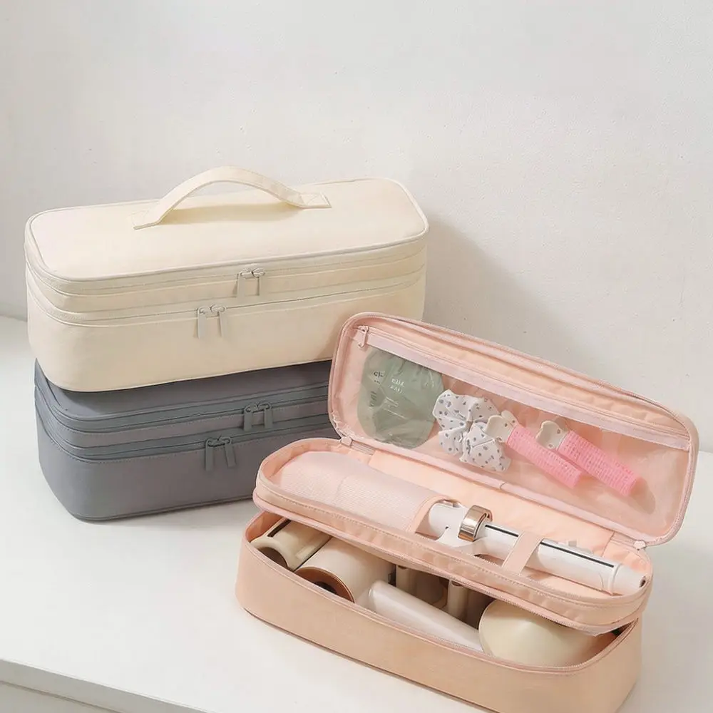 Professional Hair Tool Travel Bag Double Layer Organizer For Hair Dryer Straightener Curler Storage Pouch Beauty Case