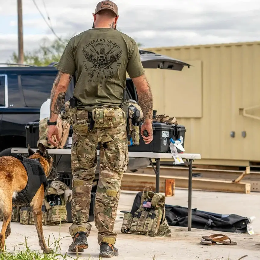 صيف جديد القطن قصير الأكمام تي شيرت مطبوع العسكرية الرجل القوي التدريب في الهواء الطلق تنوعا الرجال والنساء بلوزة فضفاضة غير رسمية #5