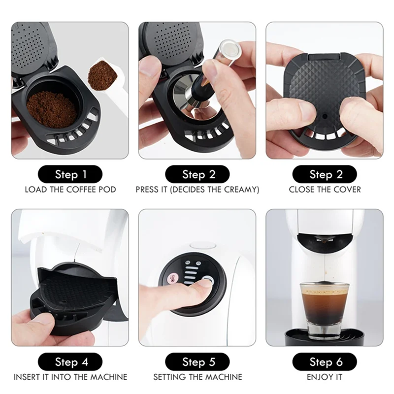AF93-For Genio S / Piccolo XS Coffee Machines Espresso Accessories Refill Coffee Adapter Reusable Capsule Adapter