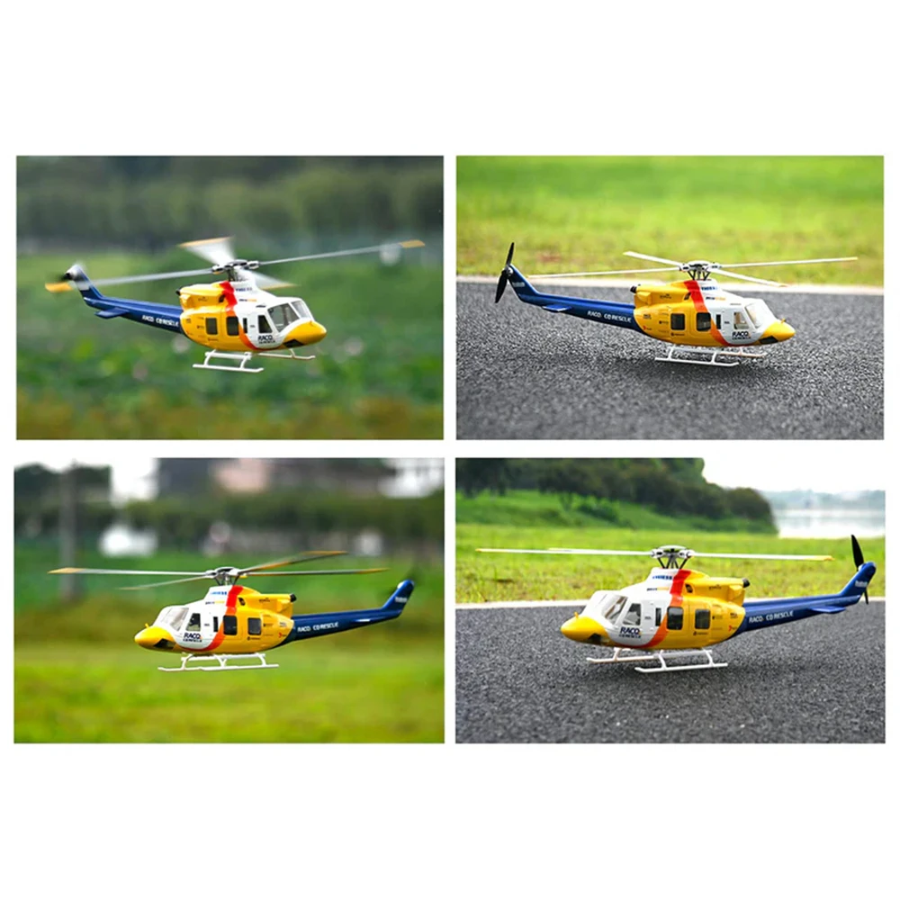 FLYWING Bell 412 RC Hubschrauber 6-Kanal 4-Paddel GPS One-Key-Return Simulation Fernbedienung Hubschrauber Glocke 412 RTF
