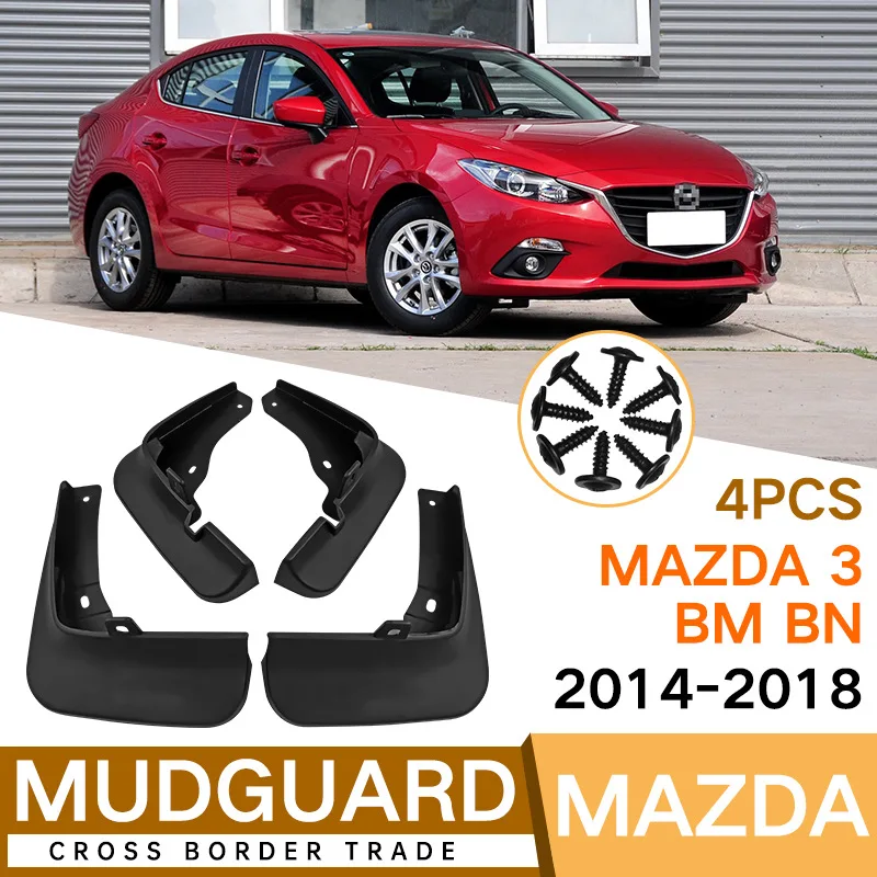 

For Mazda 3 BM BN 2014-2018 Axela black car mudguard Reduce dust Resist tire dirt car accessories tools