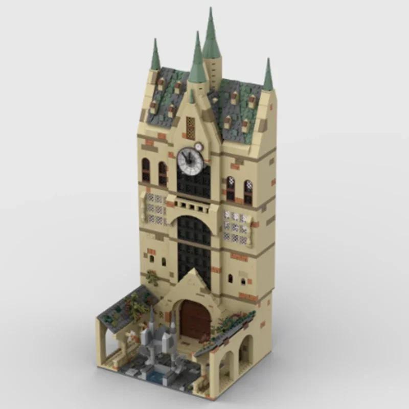 Magical School Model Moc Building Bricks Medieval Clock Tower Technology Modular Blocks Gifts Christmas Toys DIY Sets Assembly