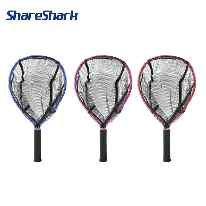 rede-de-pesca-shareshark-para-pesca-com-mosca-rede-de-pesca-sem-nos-resistente-a-corrosao-rede-de-pesca-pequena-e-leve-ferramenta-de-pesca