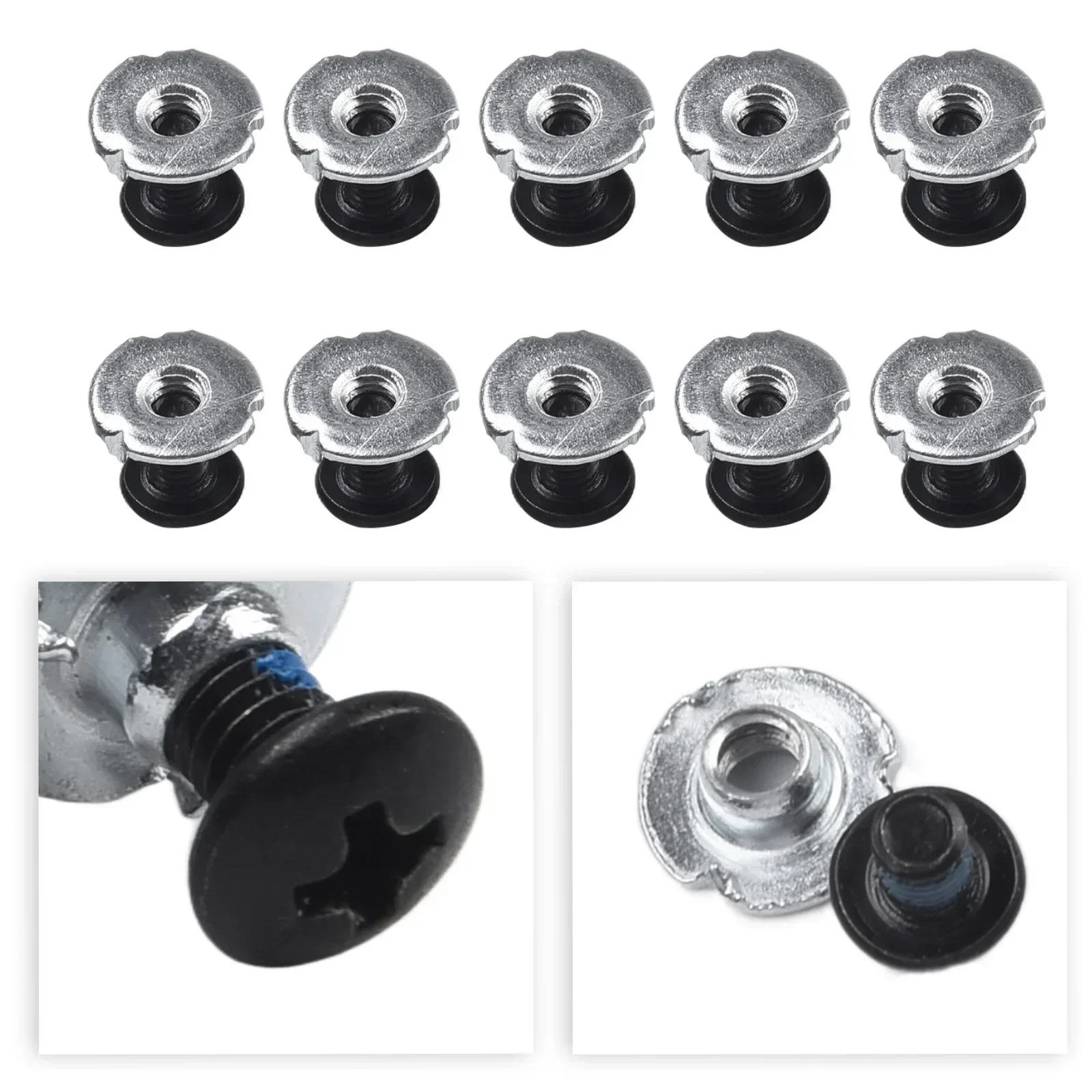 Replacement Repair Repair Alloy Inline Roller Skate Made Of Alloy Mounting Screws Nut Bolt Part Colour Black Pairs