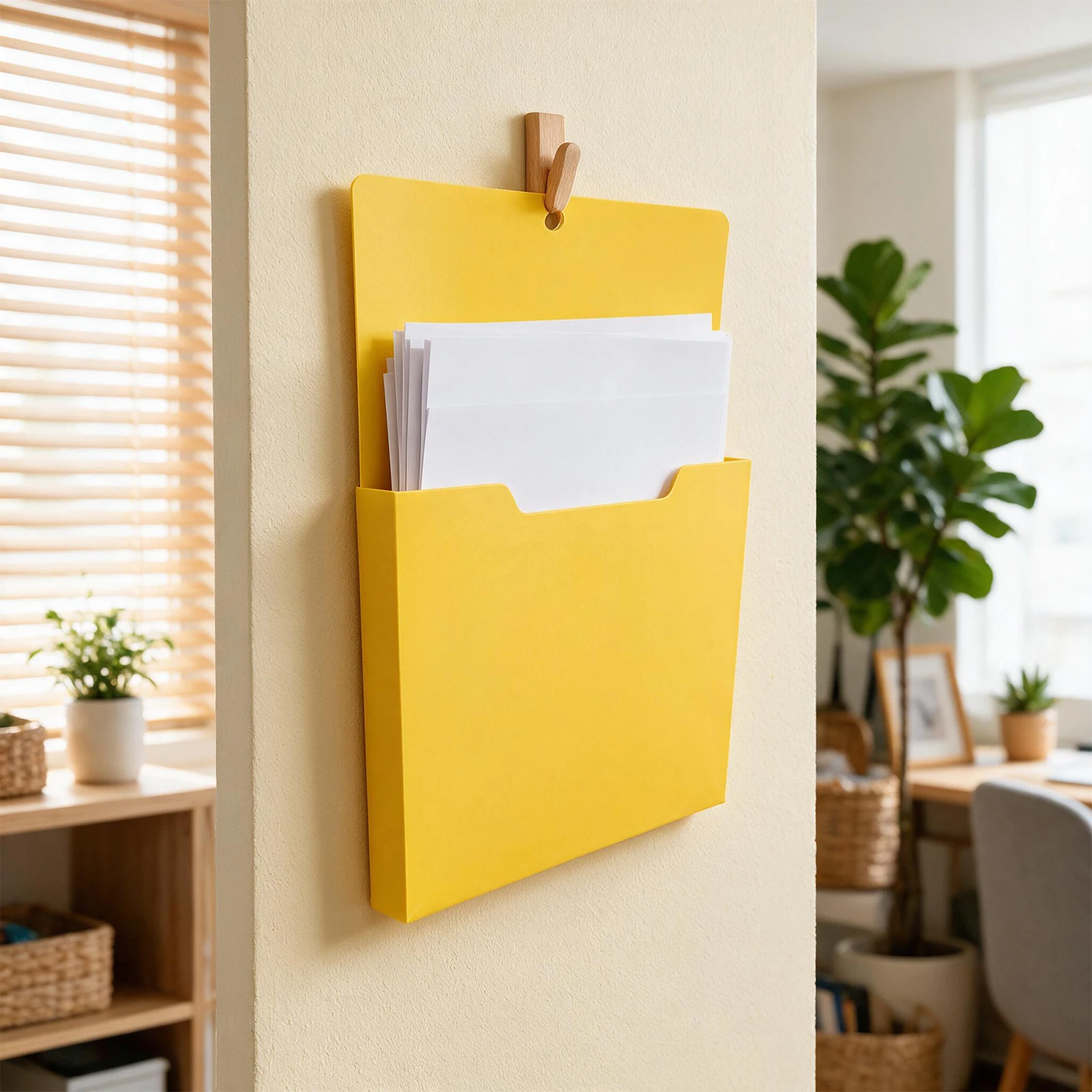 Magnetic File Holder Frosted for PP Wall Mount Document Organizer Letter A4 Paper Storage Box Office Classroom view 3