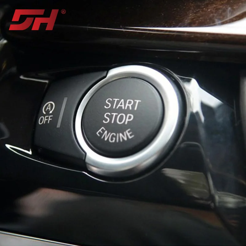 The ignition button for the BMW F chassis of the X3, X4, X5, and X6 is dark black.