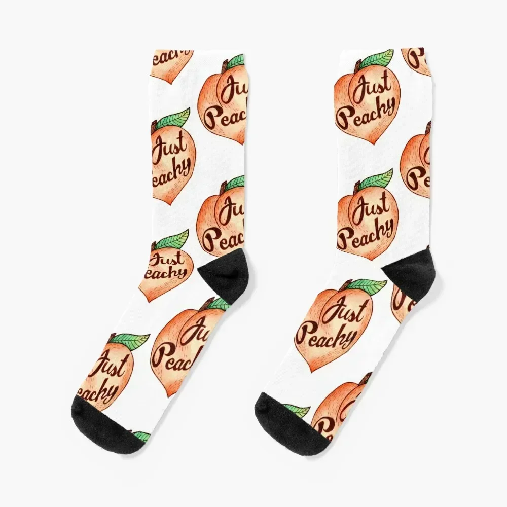 

Just Peachy Watercolor Socks Toe sports hockey floor Socks Men Women's