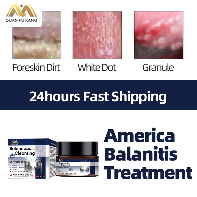 

Balanitis Foreskin Treatment Cream Anti Infection Glans Fungal Ointment Papules Pearl Rash Red White Dot Itch American Medicine