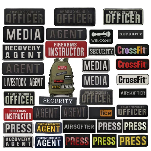 IR 반사 패치, 의류용 배낭 후크 루프 패치 포함, 독특한 3D 자수 오피서 영문 문자 에이전트, 대형 사이즈 Best5 IR 반사 패치, 의류용 배낭 후크 루프 패치 포함, 독특한 3D 자수 오피서 영문 문자 에이전트, 대형 사이즈 Best5