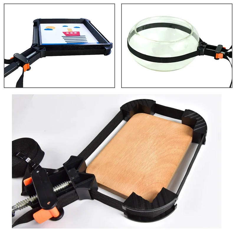 4M Pure Nylon Multifunction Blet Clamp Frame Clips Quick Adjustable Band Clamp 90 Degrees Right Angle Frame Clips Polygonal Clip