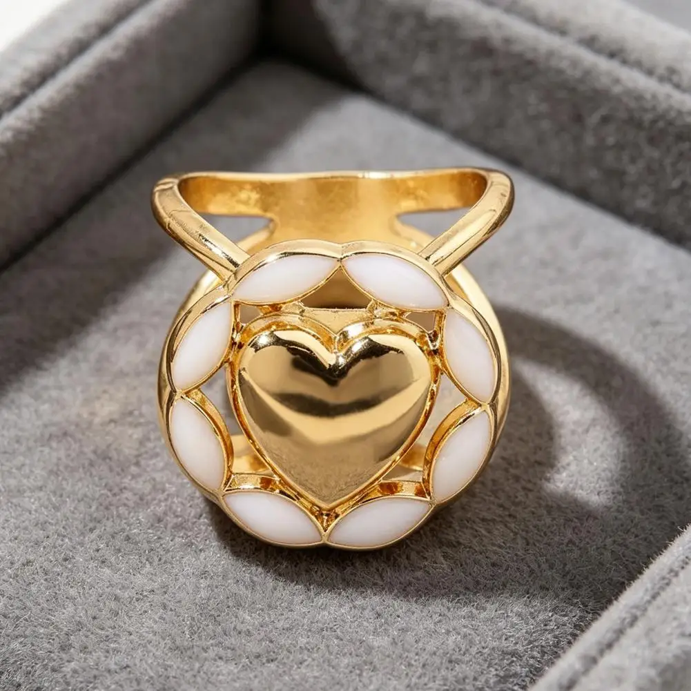 Secure Scarf Clasp Flower Heart Scarf Ring Double Layer Silk Scarf Slide Buckle Metal Clip Versatile Accessory for Scarves