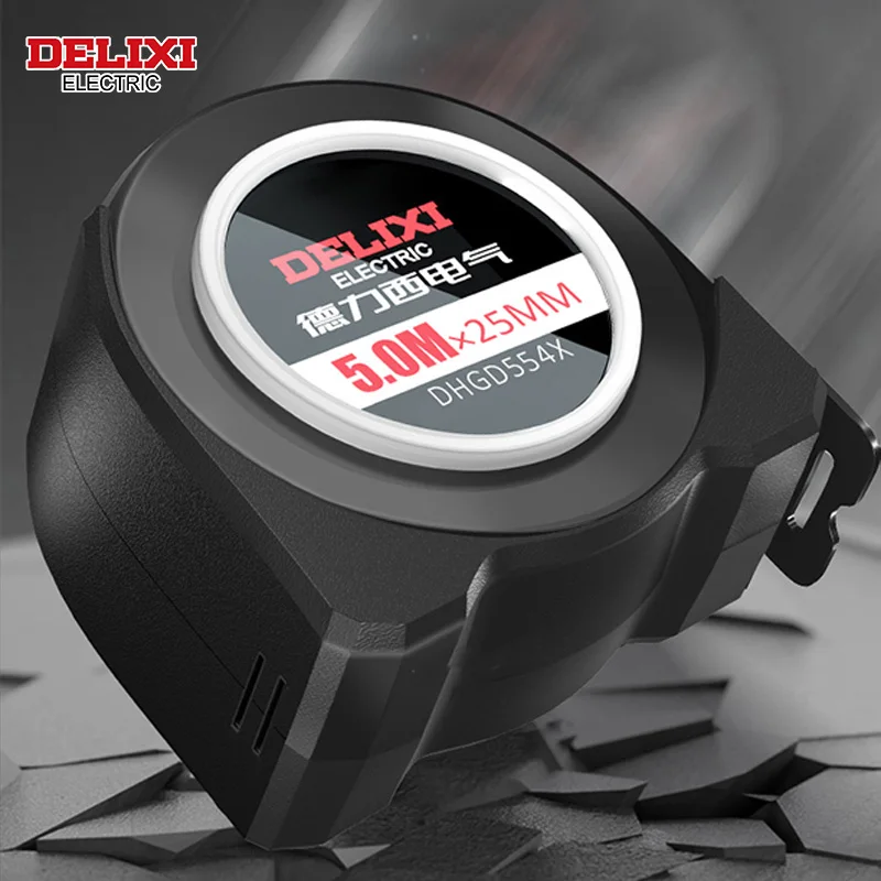 DELIXI ELECTRIC Tape Measure,5M ABS Thickened Hard Anti Drop Shell Durable Meter Ruler Wear-resistant Box Ruler for Household