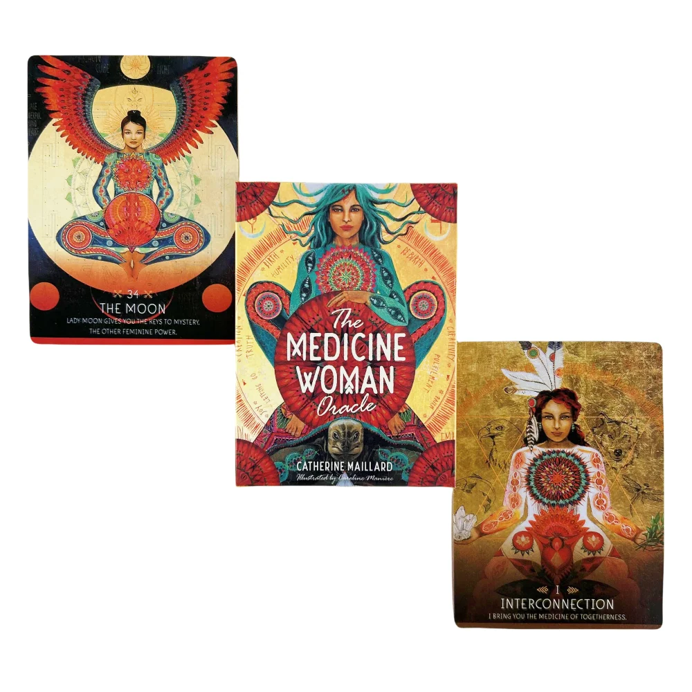 The Medicine Woman Oracle Cards Game Fortune-telling Tarot Divination Edition Creativity Messages Board Deck