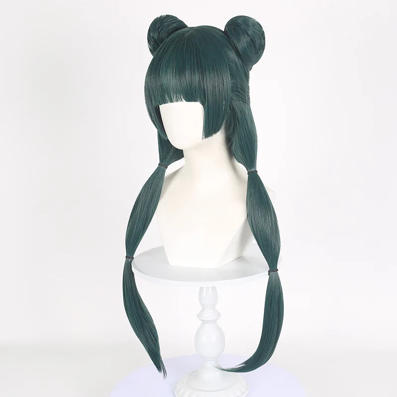 The Apotheker Diaries Mao Mao Cosplay Pruik - Realistische hoofdhuid Hoge temperatuurvezel en half opgestoken |   Anime Groen Pre-Stijl Haar