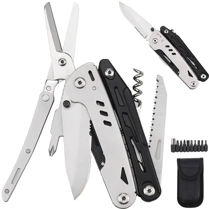 1PC Multifunctional Hand Tool Pliers Folding Knife Scissors Plier Saw Outdoor Camping EDC Equipment Folding Multitool.