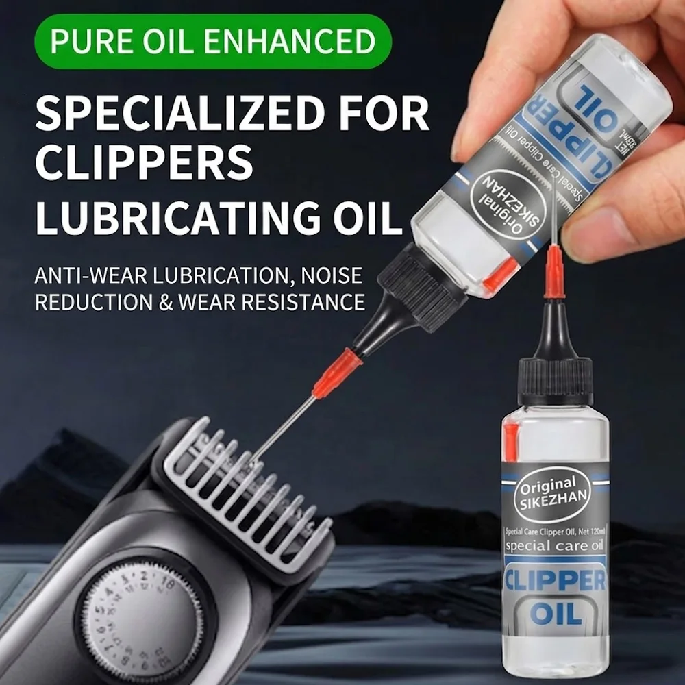 60ml Hair Clipper Lubricant Oil Special Care for Electric Shaver Blade Trimmer Maintenance Gear Oil with Long Needle Tip Tool