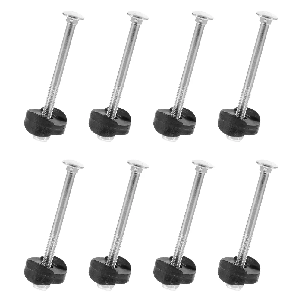 8 Sets Trampoline Screw Fixation Screws Steel Fixed Sturdy Parts Black