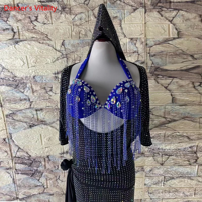 Belly Dance Performance Costume Dress Cusomzied Adult Child Baladi Shaabi Competition Robes Bra+robe+belt Female Dancing Outfit